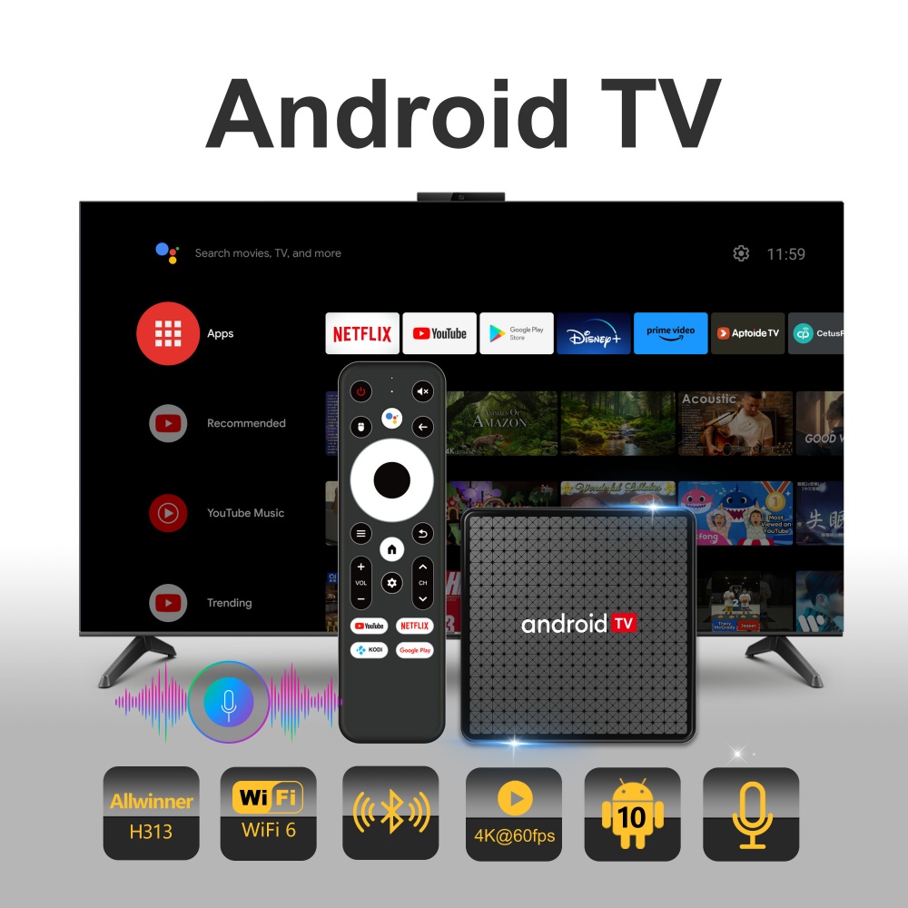 Video Home Cinema - Wudung X5 TV Box AndroidTV Allwinner