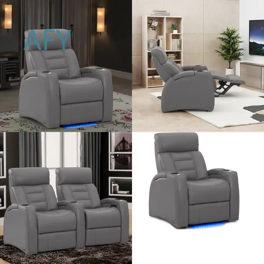 Home Cinema Lg - Modern Luxury Cinema Recliner Genuine Leather