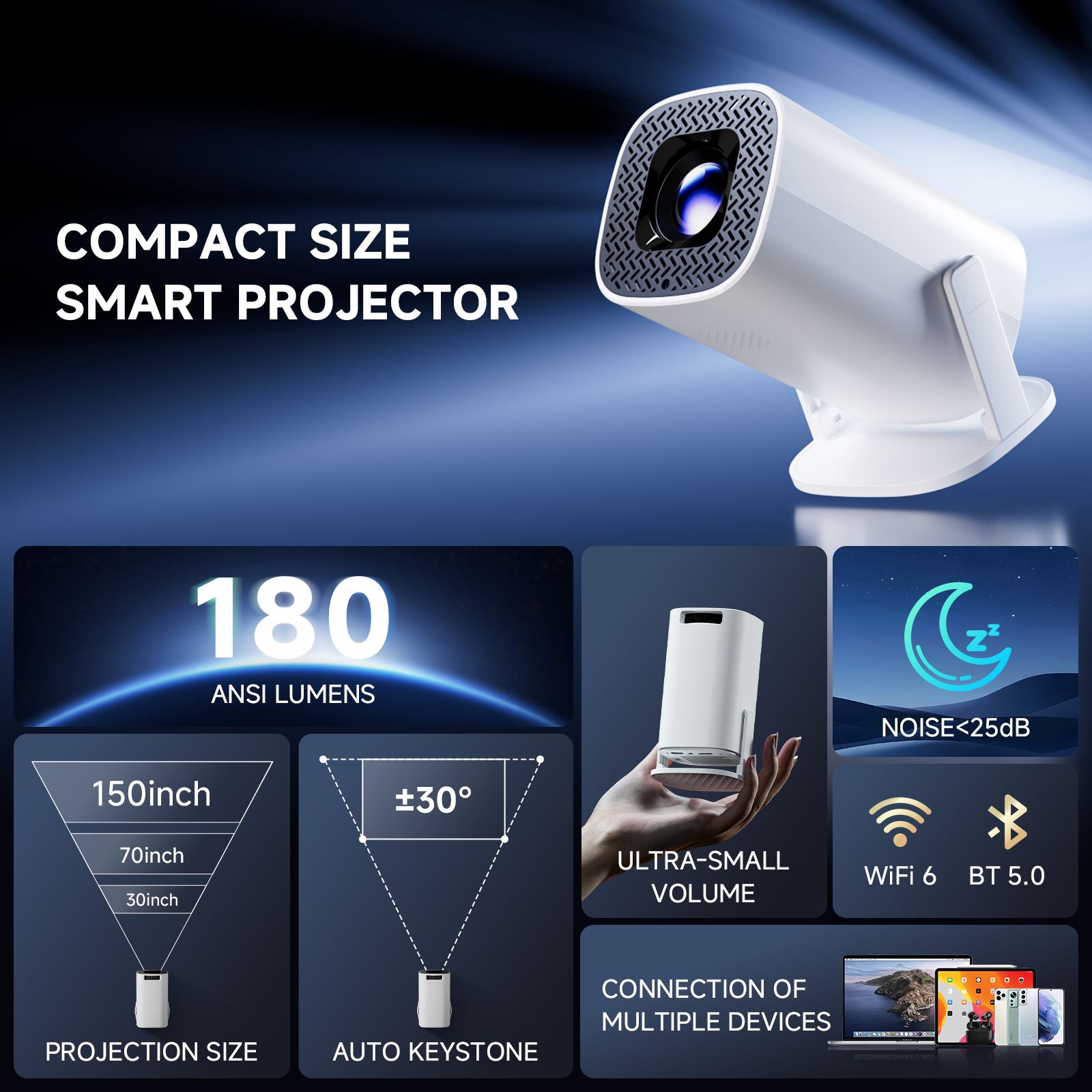 HONGTOP P30PRO Smart Mini Proj - Home Cinema Night ulasan dan harga