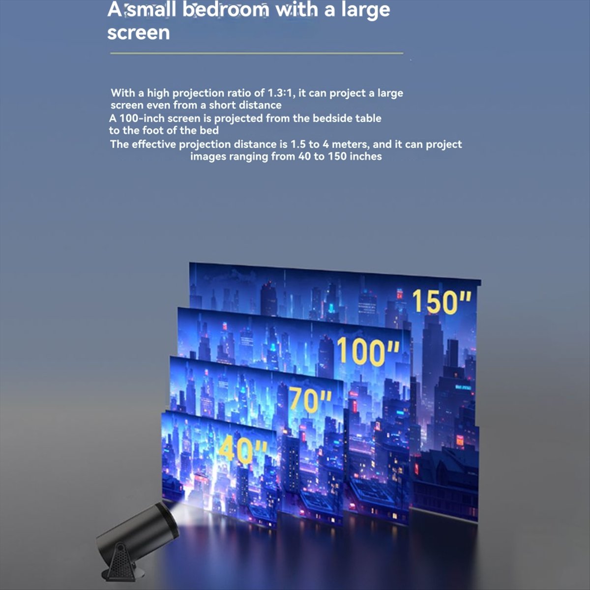1080P Projector for Android12  - Home Cinema Quad ulasan dan harga
