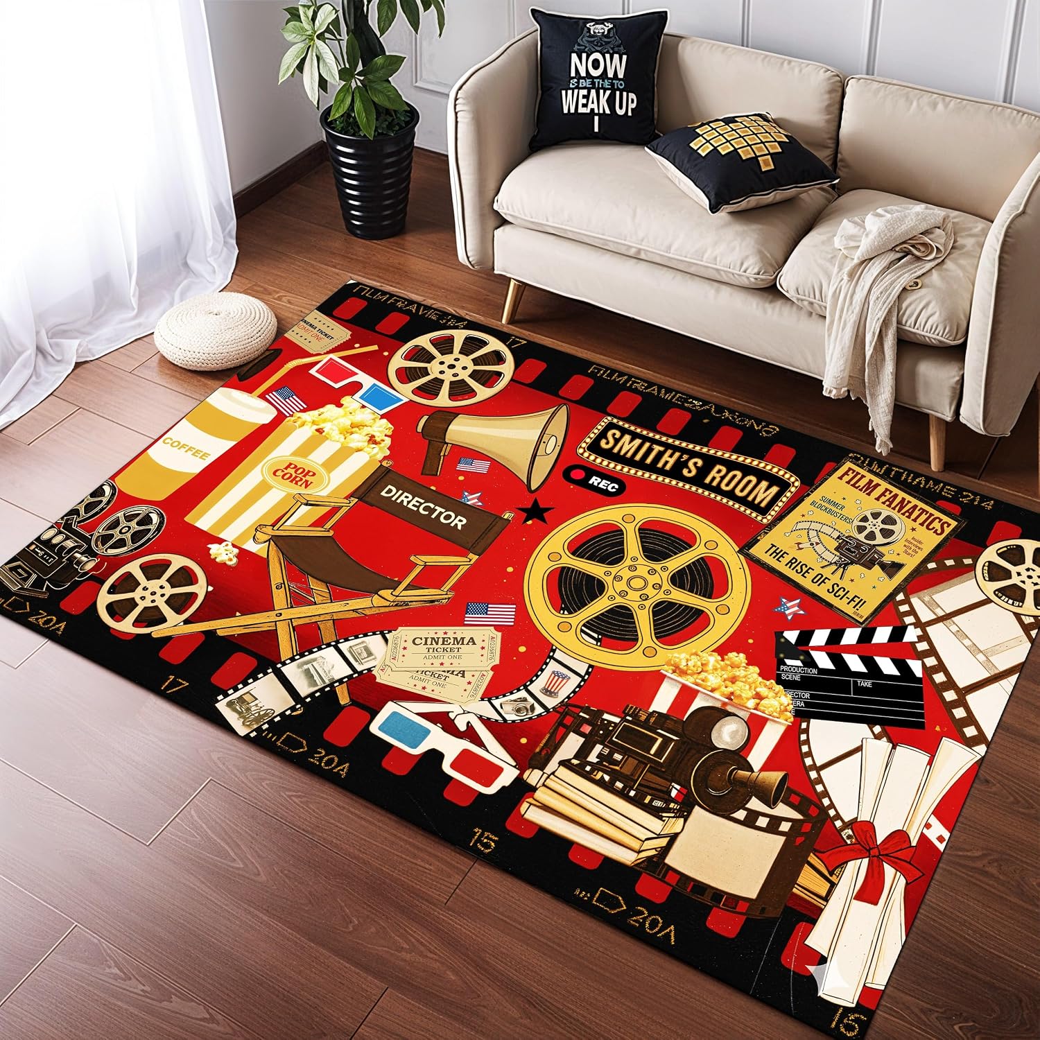 Custom Name Cinema Theme Carpe - Home Cinema Night ulasan dan harga