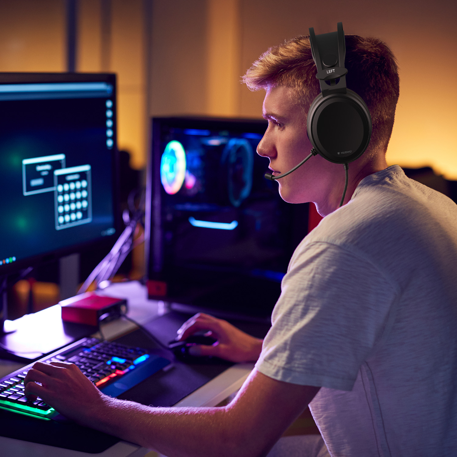 NUBWO Wired Over Ear Gaming He - Home Cinema Headphones ulasan dan harga
