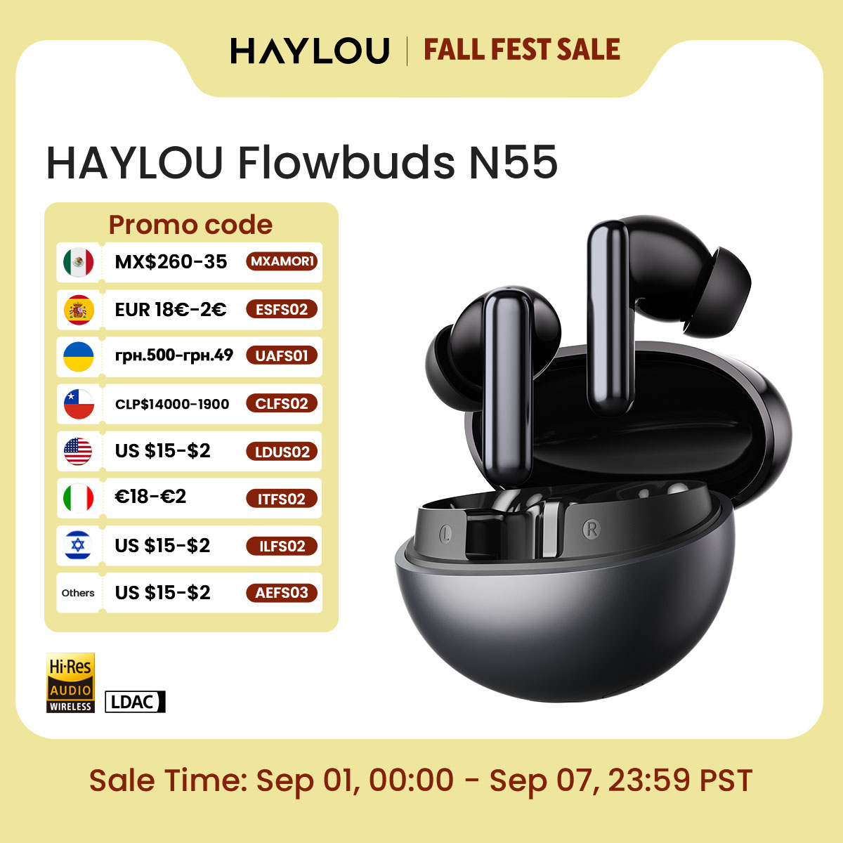 HAYLOU Flowbuds N55 Wireless E - Home Cinema Headphones ulasan dan harga