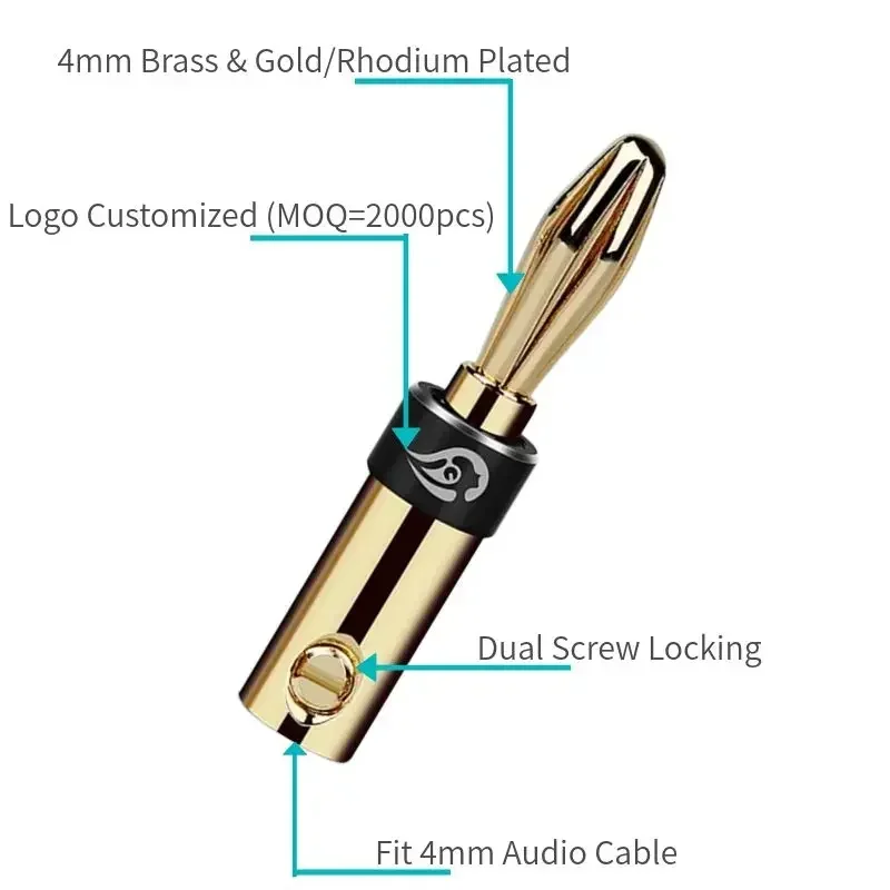 Banana Plug Connectors 4mm Aud - Home Cinema Hifi ulasan dan harga