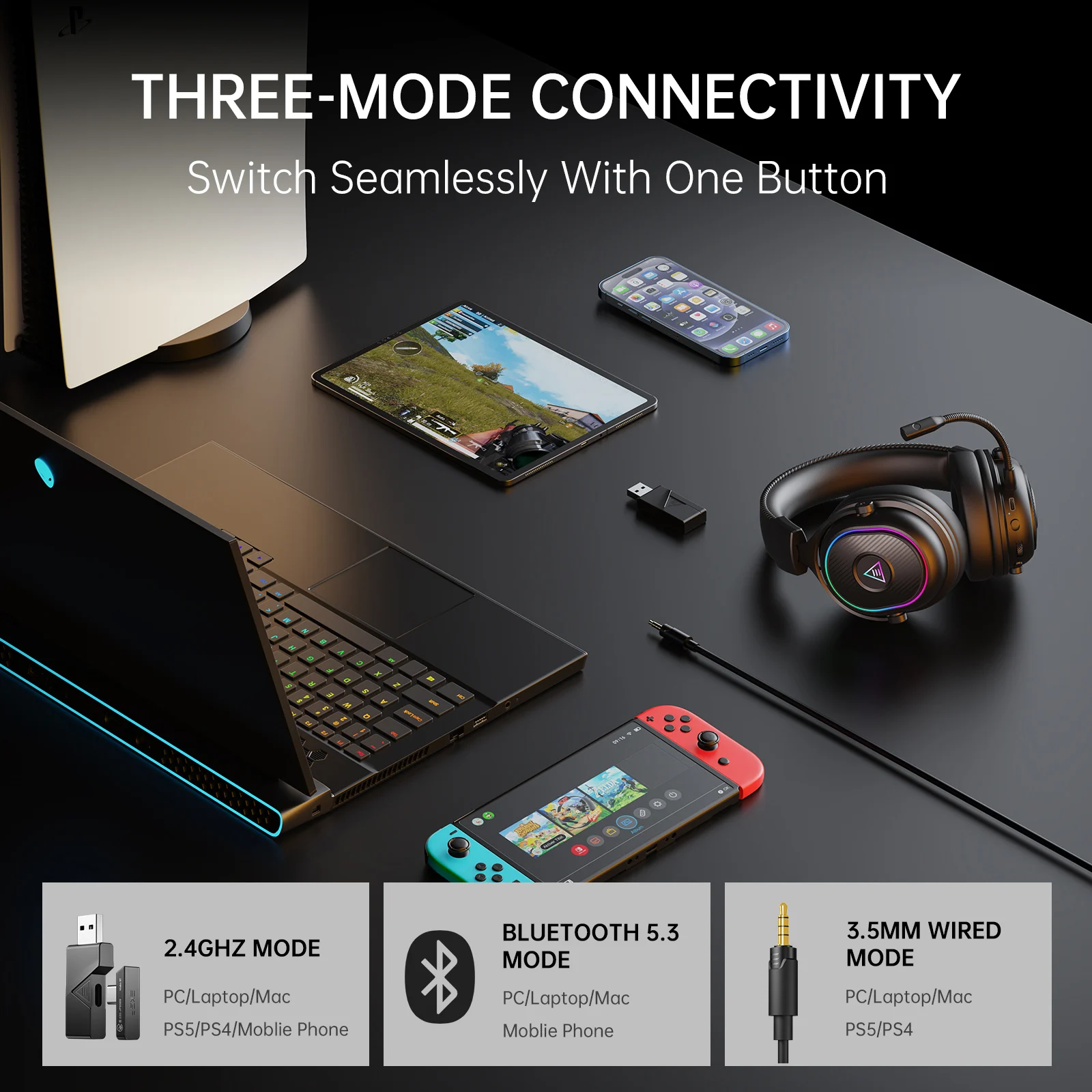 Oneodio EKSA MaKo BT Bluetooth - Home Cinema Headphones ulasan dan harga