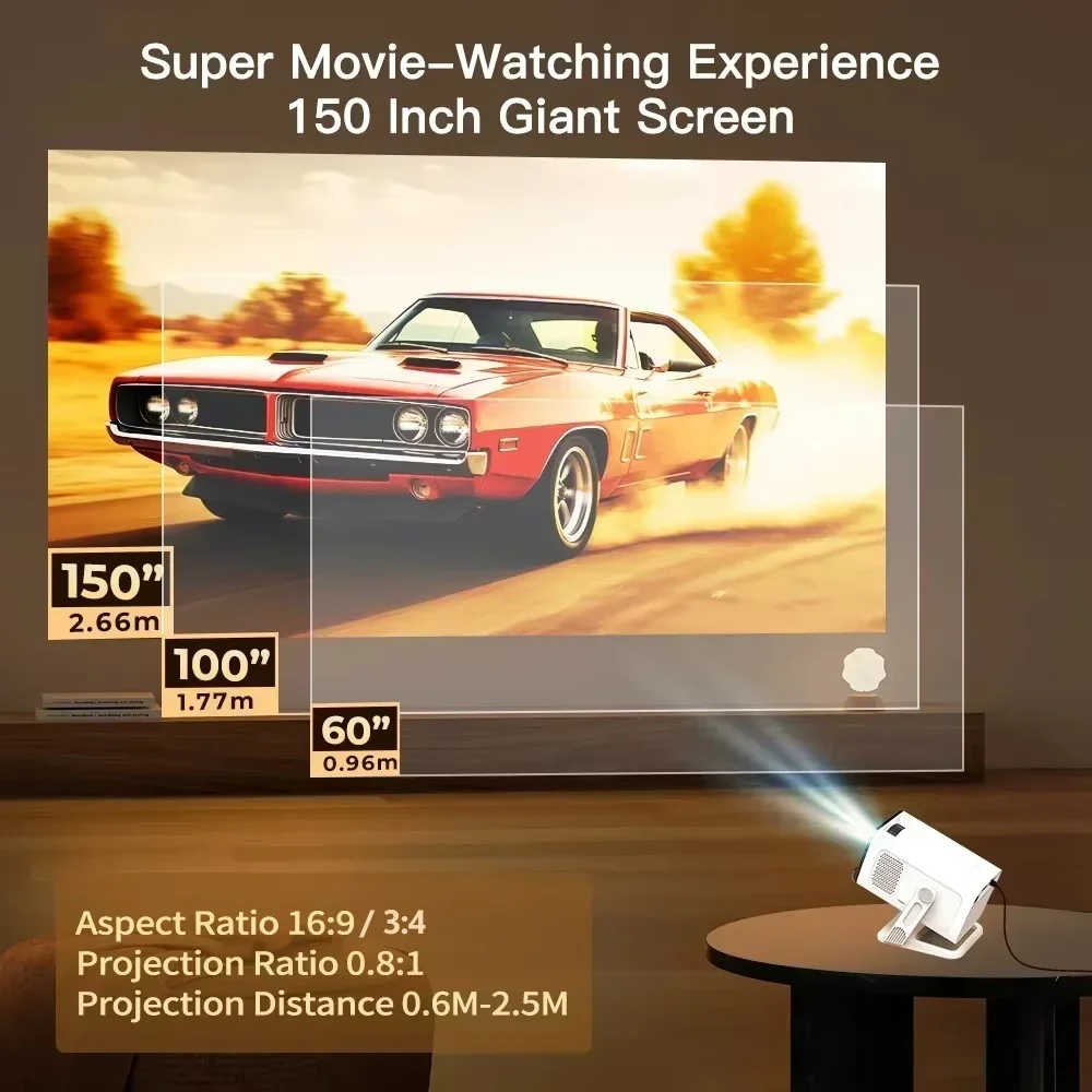 Mini Projector Wifi6 and BT5.4 - Video Home Cinema ulasan dan harga