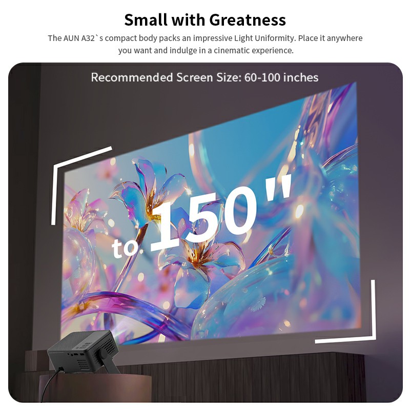 AUN A32 Pro Android 13 Project - Home Cinema Night ulasan dan harga