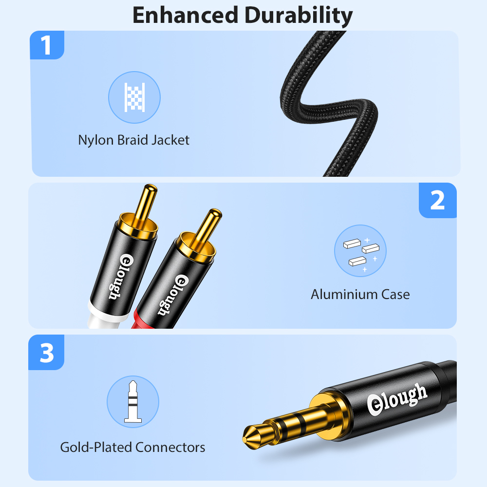Elough RCA Cable AUX RCA Speak - Home Cinema Sound System ulasan dan harga