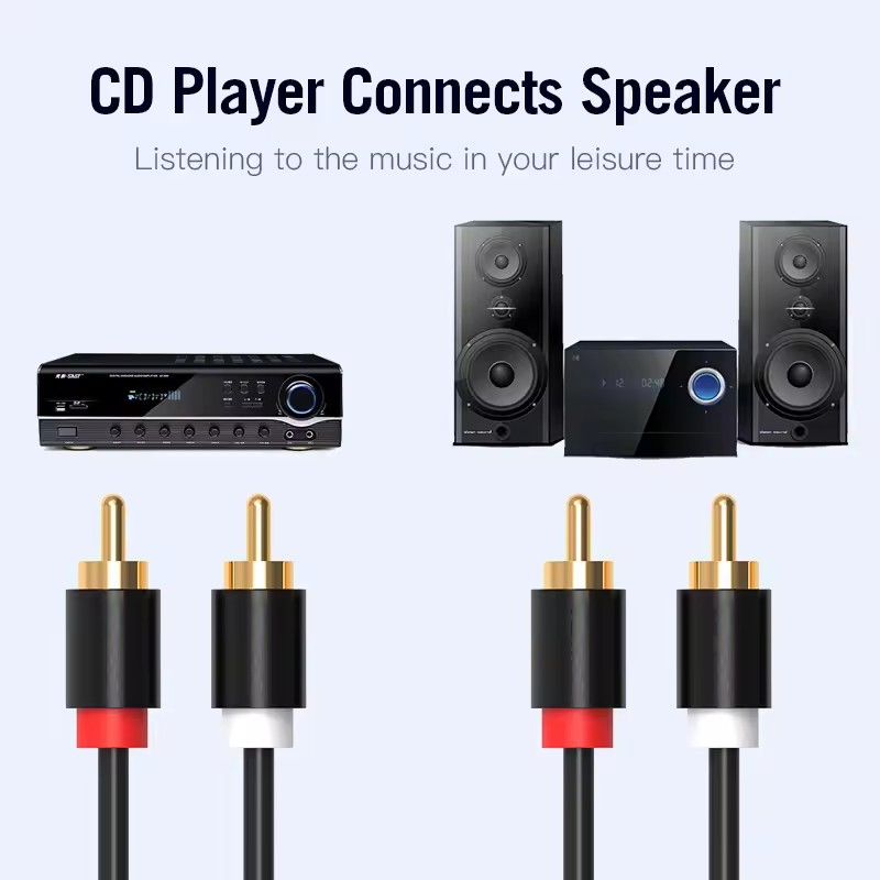 HIFI Stereo RCA Cable 2RCA to  - Home Cinema Sound System ulasan dan harga