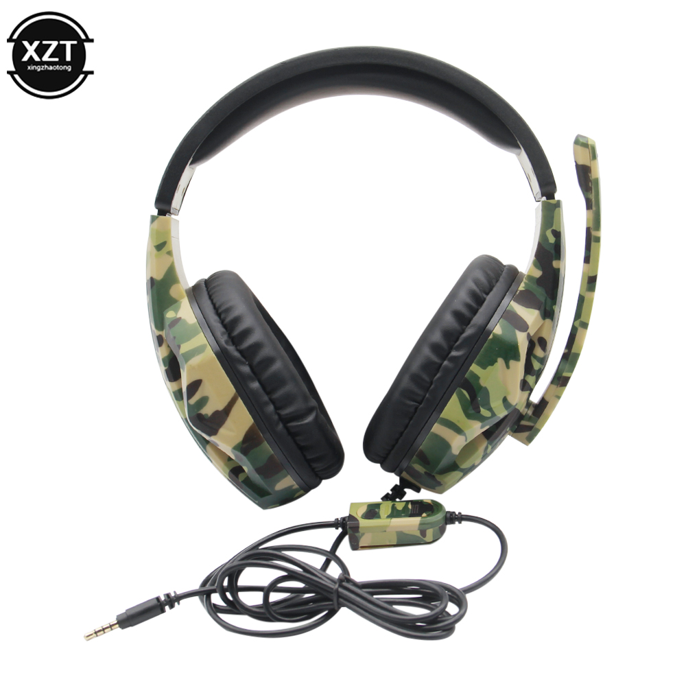 Camouflage Gaming Headset 3.5m - Home Cinema Headphones ulasan dan harga