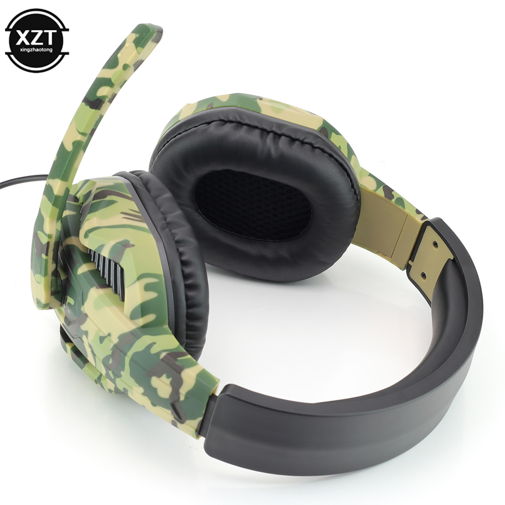 Camouflage Gaming Headset 3.5m - Home Cinema Headphones ulasan dan harga