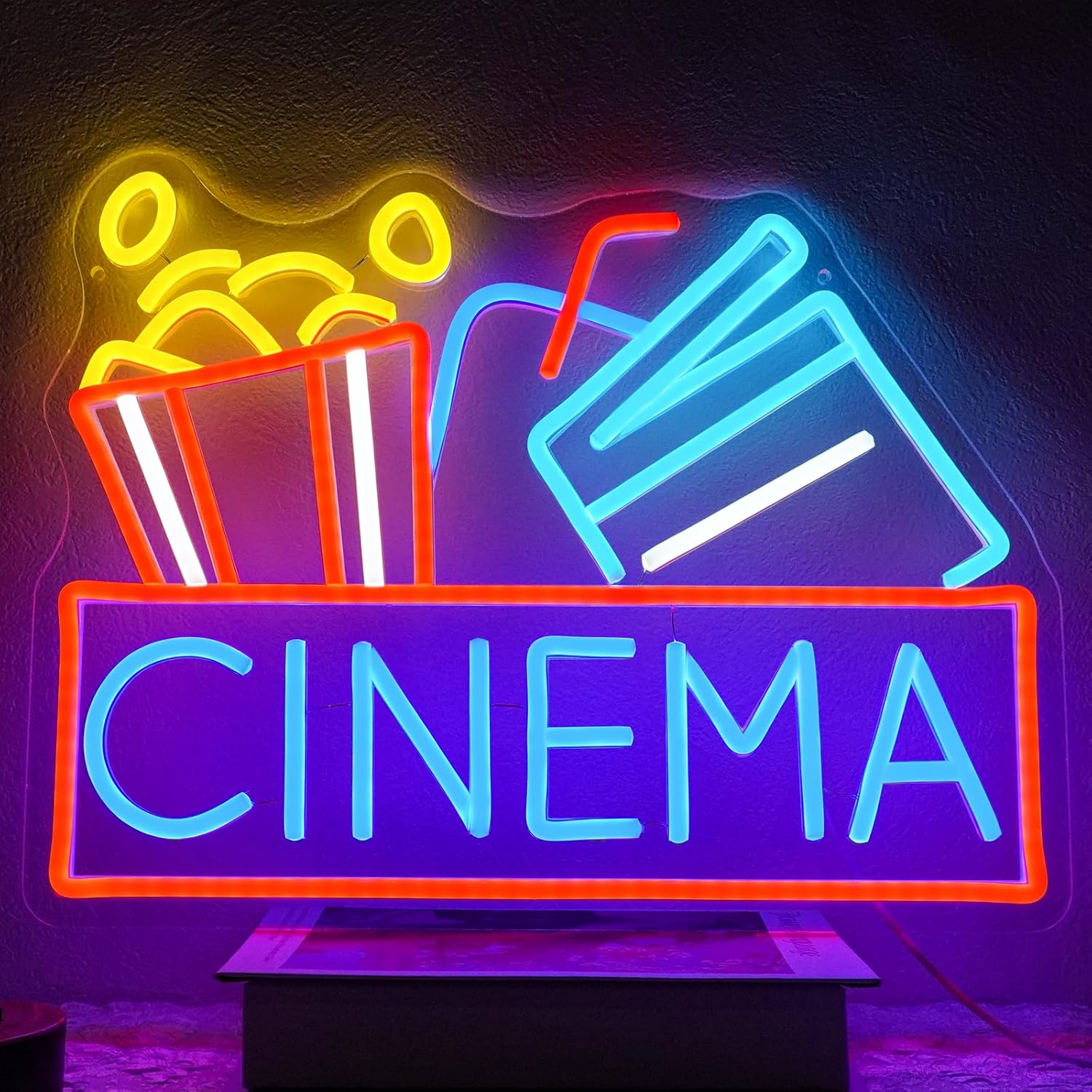 Cinema Neon Sign USB Powered L - Home Cinema Night ulasan dan harga